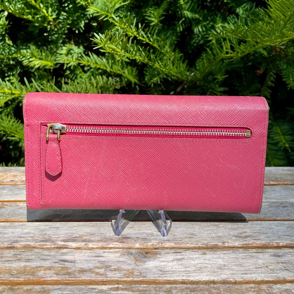 Prada Saffiano Leather Multicolor Long Wallet & Detachable ID Card Holder - Picture 4 of 16